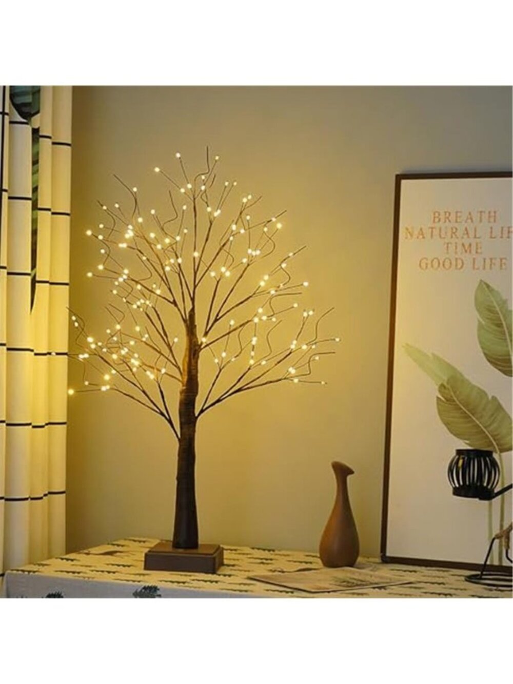 LED Birch Tree 144 Fairy Lights Warm White Bonsai Lamp Timer Christmas Decor